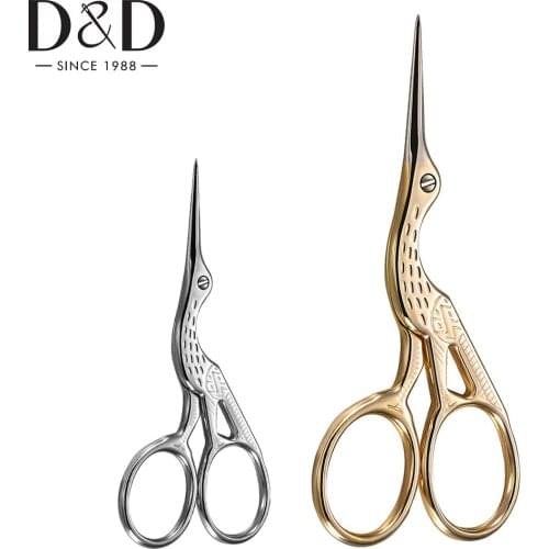 2Pcs Vintage Stork Sewing Scissors Embroidery Scissors for Sewing Needlework Dressmaker Craft Stainless Steel Tailor Scissors