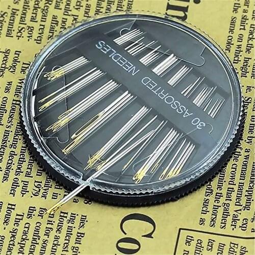 Popular 30PCS Assorted Hand Sewing Needles Embroidery Mending Craft Quilt Sew Case Suitable For Leather Denim Silk Canvas Cotton