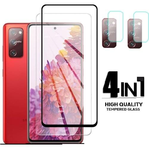 4 in 1 For Samsung Galaxy S20 FE 5g Tempered Glass Screen Protector 9H Anti-scrach Anti Explosion HD Screen Protecors Film