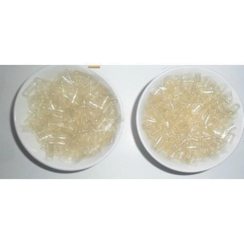 500/1000PCS Standard Size 00 Empty Capsules! Empty Gelatin Clear Capsules 0# Hollow Hard Gelatin Transparent Separated Capsules