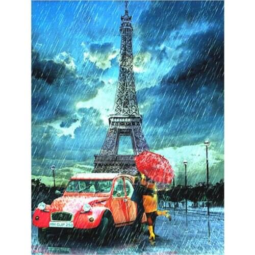 5D Diamond Painting Full Square Paris Tower Couple Embroidery Sale Picture Of Rhinestone Diamond Mosaic wedding decoration FC172
