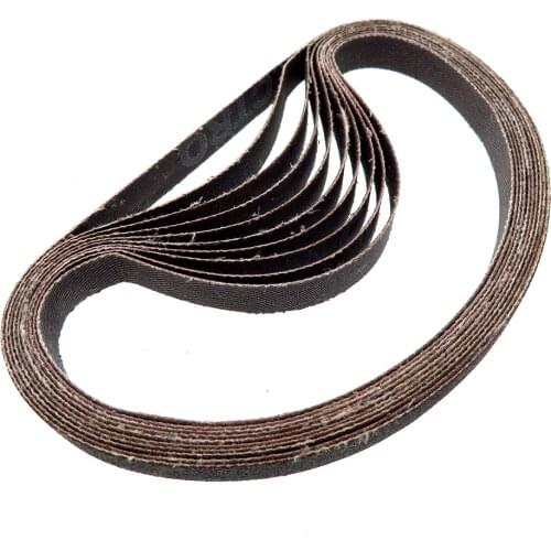60 Pcs 10*330mm Sanding Belts Aluminum Oxide Sanding Belt 60 80 100120 180 240 Grits Premium Sandpaper for Portable Belt Sander