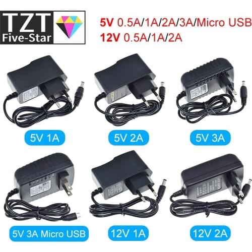100-240V AC to DC Power Adapter Supply Charger adapter 5V 12V 1A 2A 3A 0.5A EU Plug 5.5mm x 2.5mm Plug Micro USB for Arduino