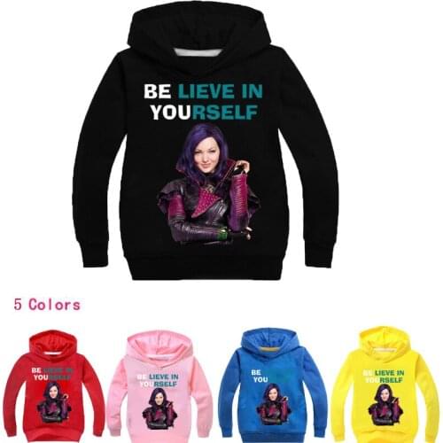 2-12Years Kids Clothes Spring Descendants Costume Toddler Girl Jacket Boys Hoodies and Sweatshirts Long Sleeves coat Outwear