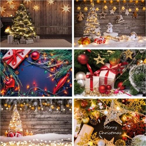 Laeacco Merry Christmas Real Photocall Background Snowflake Star Apple Baby Newborn Customized Portrait Photographic Backdrops