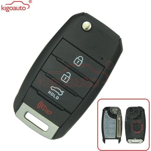 Kigoauto Replacement Key Shell fit for KIA Optima Sorento Soul Carens Sportage Flip Remote Key Entry Case Fob 4 Button toy49