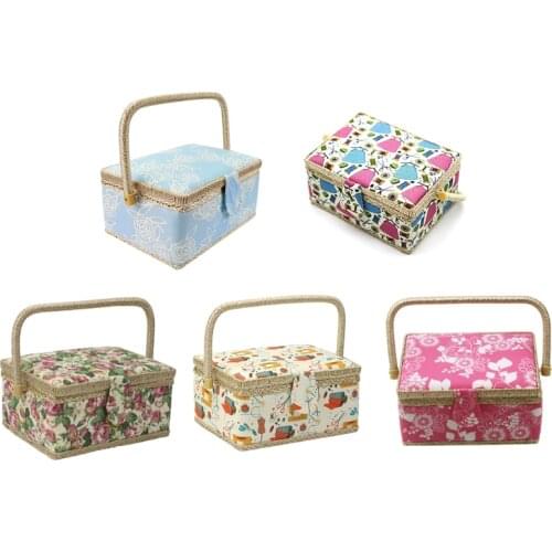 Handmade Sewing Tool Basket Thread Needle Storage Box Household Organizer Sewing Accessories