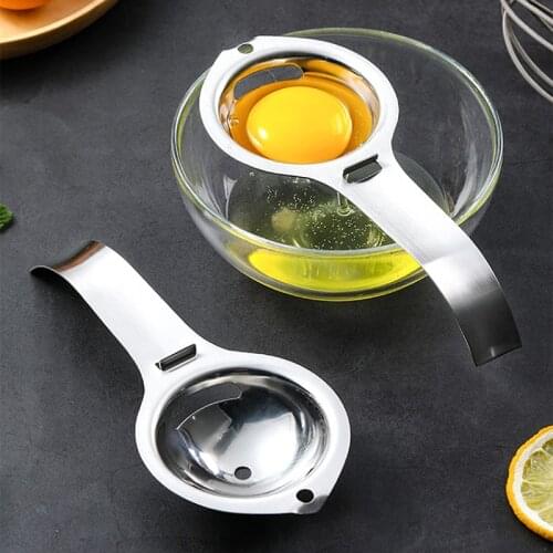 Kitchen Egg Tools Stainless Steel Egg Separator Creative Egg Yolk Separator Metal Egg Divider Filter Kitchen Cooking Accessories