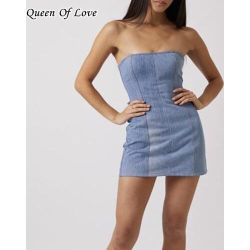 LAUZUOLA Fashion Denim Dresses