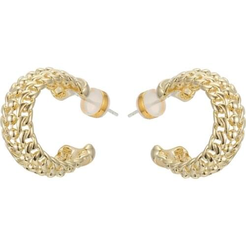 KIVN Earings Fashion Jewelry Female Gold Geometric Hoop Earrings Wedding Bridal Earrings for Women Accessories Birthday Gifts