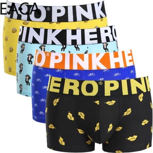 2021 High-quality Cuecas Pink Heroes Men Boxer Shorts Cotton Men Underwear Comfortable Male Panties Fashion Print Men Underpants