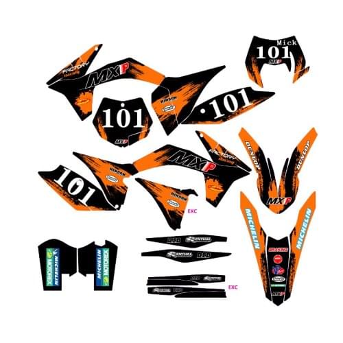 Motorcycle Team Graphic & Backgrounds Decal Stiker Kits for KTM 250 350 cc SXF 2011 -2012 &250 350 EXC 2012 2013