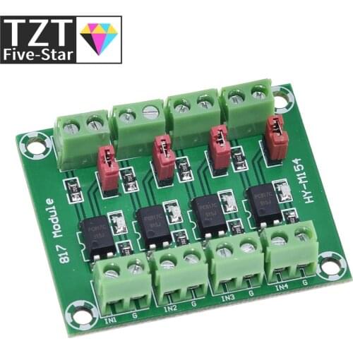 PC817 4 Channel Optocoupler Isolation Board Voltage Converter Adapter Module 3.6-30V Driver Photoelectric Isolated Module PC 817