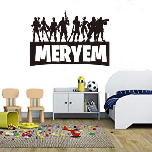 Popular game character wall stickers childrens room name stickers bedroom wall decoration removable decorative painting SP-110