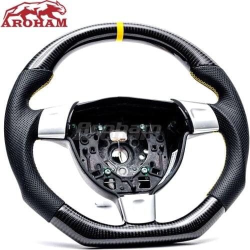 Customized Leather Suede Carbon Fiber Steering Wheel For Posche 997 987 Cayman Boxster Cayenne 2005 2006 2007 2008 2009