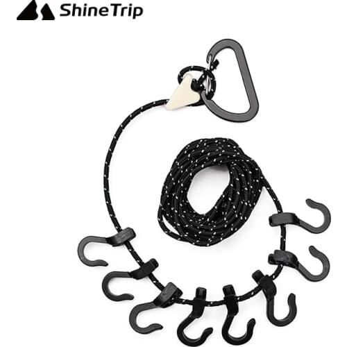 ShineTrip Lanyard Camping Accessories 4.3m Multi-purpose Clothesline Adjustable Anti-skid Reflective Awning Lanyard 4mm
