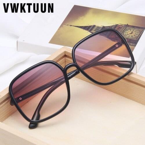 VWKTUUN Square Sun glasses Women Men 2020 Points Oversized Sunglasses Woman UV400 Driving Driver Goggles Gradient Sunglasses