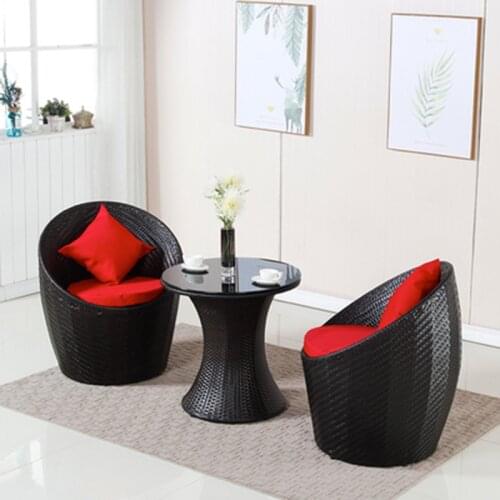 Rattan chairs garden Relaxing patio furniture set Balcony outdoor furniture Tables and chairs Modern and simple threepiece suit