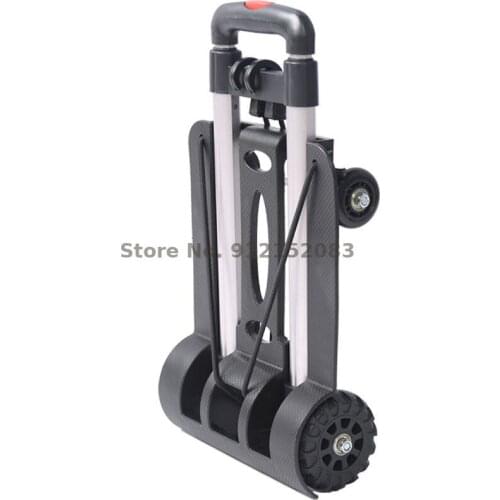 Shopping Trolley Portable Trolley Folding Household Grocery Shopping Trolley Four-wheel Trailer Pull Cargo Handling Luggage Trol