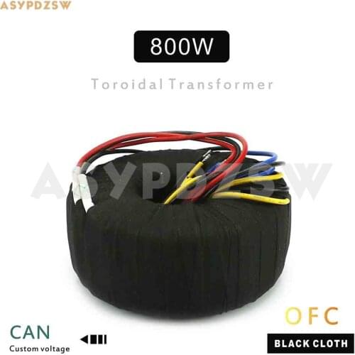115V/230V 800VA Black cloth OFC Toroidal transformer 800W 36V--0--36V X2+12V X2 Accept customized voltage