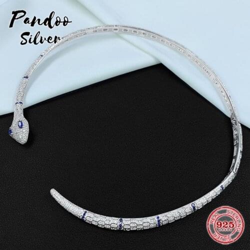 Trend Necklace S925 Sterling Silver Jewelry 1:1 Copy, New Collection ARCHI NOIR, Serpent Open Choker Women Jewelry Gift