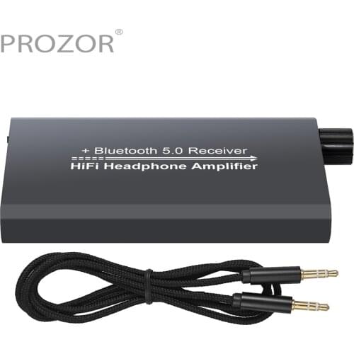 Prozor 16-300Ω Headphone Amplifier Portable 3.5mm Audio HiFi Earphone Amp Support AptX Low Latency SBC for Mobile Phone Laptop