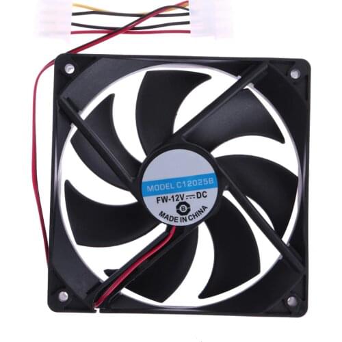 VODOOL 2Pcs 120mmx120x25mm 4Pin DC 12V 0.30A Brushless Computer Desktop PC Case CPU Cooling Fans Cooler Radiator New Promotion