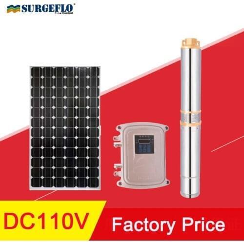 Deep Well Solar Water Pump Stainless Steel Impeller Solar Borehole Pump With MPPT Controller