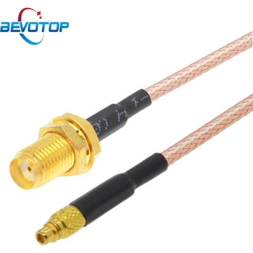 10PCS SMA Female Jack Bulkhead to MMCX Male Straight PLUG RG316 Pigtail RF Coaxial Cable MMCX to SMA Adapter Extension Cable