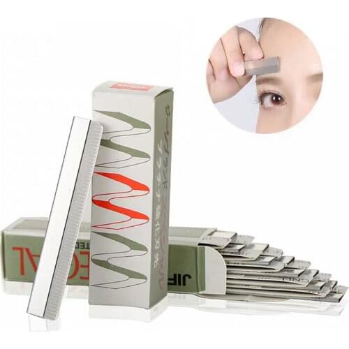 100 pcs/lot Stainless Steel Hair Blade Knife Tattoo Eyebrow Trimmer Scraper Eyebrow shaping Shaver