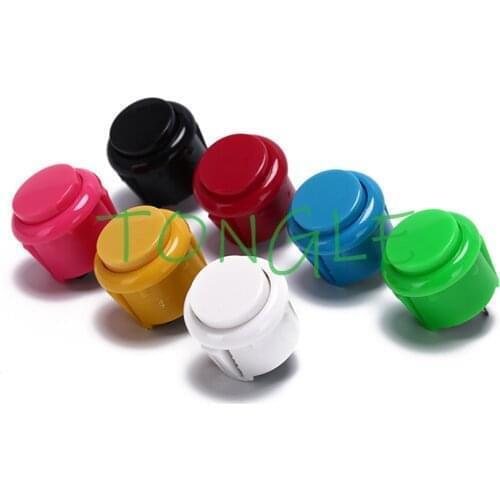 12 PCS 24mm Factory Price Arcade Round Push Button Built-in Small Micro Switch For DIY Arcade Controller Free Shipping