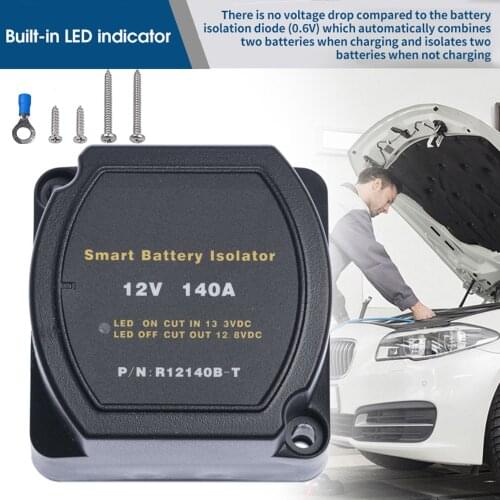 12V 140A Voltage Sensitive Split Charge Relay VSR for Camper Car Smart Battery Isolator Charge 2 Battery Bank Auto Parts