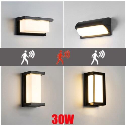 18W/32W LED Outdoor Wall Lighting Waterproof Porch Radar Motion Sensor Courtyard Garden wall lamps AC110V/220V