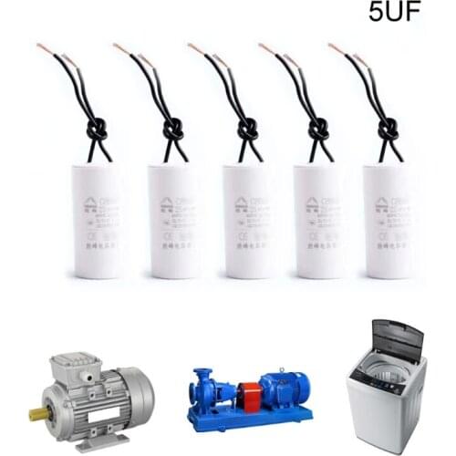 450V CBB60 Cylinder Shaped Start Capacitor Water Pump Run Capacitor for Motor Cool/Heat Pump Washing Machine Low Loss