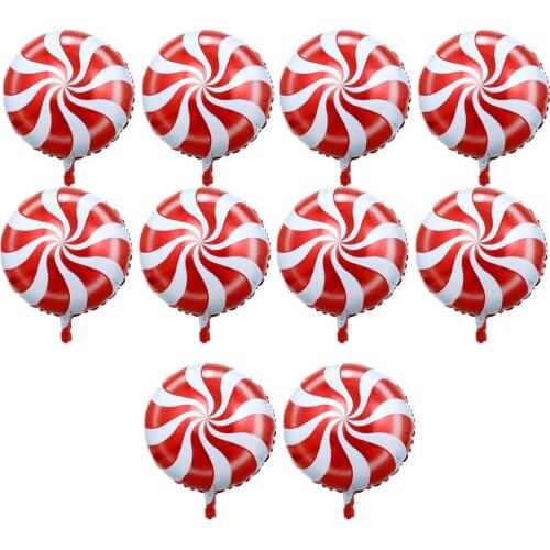 5pcs 18inch Lollipop Foil Balloons Helium Mylar Globos for Wedding Birthday Party Decorations - Red