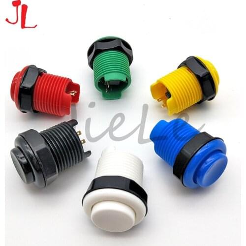 50Pcs American Style Shorter Concave Button Arcade Buttons 28mm Mounting Hole American Happ Push Button Rettro Game Machine Part