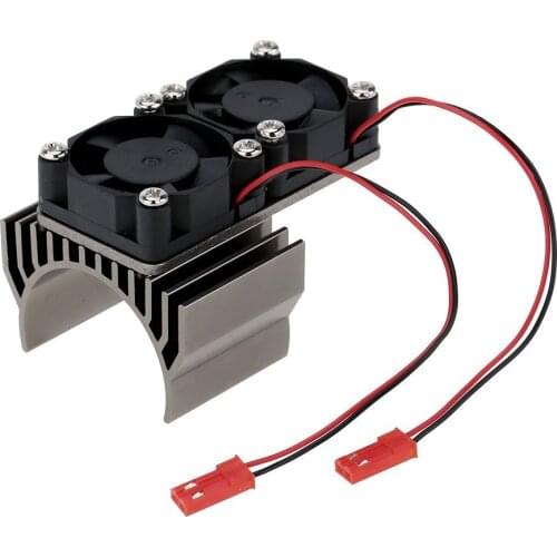 7019 Motor Heat Sink With Two Cooling Fans for 1/10 HSP RC Car 540/550 3650 Motor
