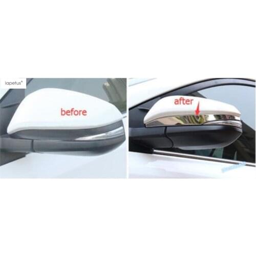 Accessories For Toyota Rav4 Rav 4 2016 2017 2018 Side Rearview Mirror Strip Lid Protector Molding Cover Kit Trim 2 Piece / Set