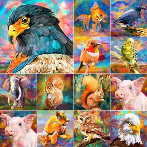 New 5D DIY Diamond Painting Eagle Diamond Embroidery Animal Cross Stitch Full Square Round Drill Crafts Manual Home Decor Gift