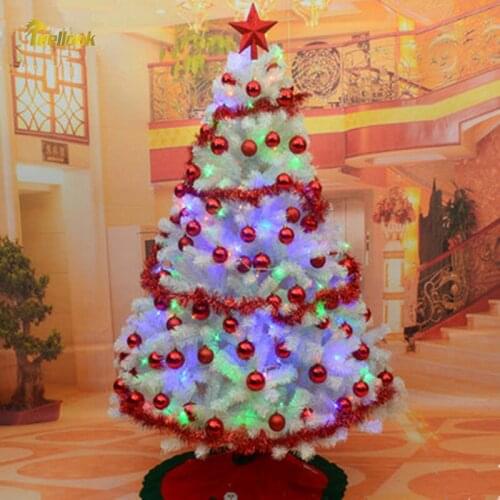 Teellook 1.8 m / 180cm white Christmas tree package encryption Christmas tree decorated in white suits festive decorations