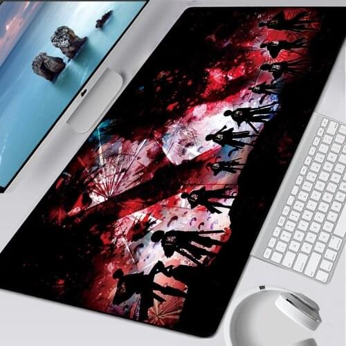 90x40cm Attack on Titan Anime Large Lock Edge Mouse Pad Computer Mousepad XXL Gaming Padmouse Gamer Laptop Keyboard Mouse Mats