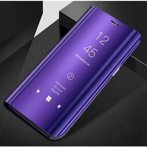 OPPOF7 Smart Flip Stand Mirror Case For OPPO F7 Case Clear View PU Leather Cover For OPPO F7 Case Cover for OPPO F 7