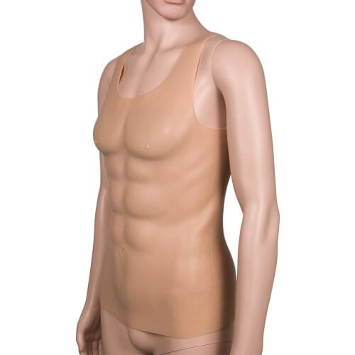 Fake Muscle Man Charming Pectoralis Hunk Cosplay Muscle Silicone Fake Chest Muscle for Men Movies Props Crossdresser Men
