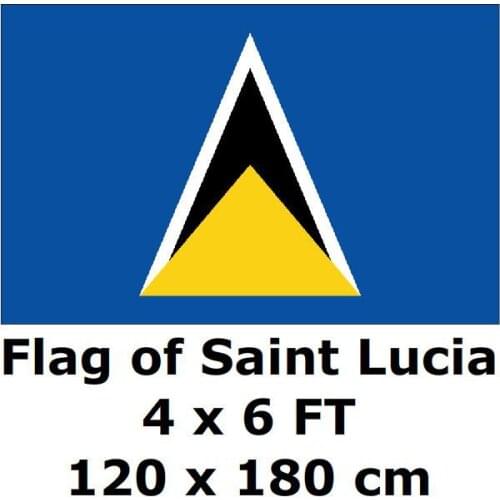 Saint Lucia Flag 120 x 180 cm 100D Polyester Large Big Flags And Banners National Flag Country Banner