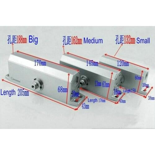 HQ 338 Model Big Type 90 Degree NO Positioning Household Hydraulic Aluminium Door Closer(Smooth and Quiet)