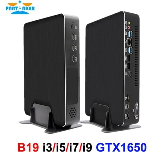2020 Newest Gaming Mini PC Core i9-9900 i7-9700 i5-9400F GeForce GTX 1650 4GB GDDR6 Desktops Win10 M.2 PCIE 4K HDMI2.0 DP WiFi