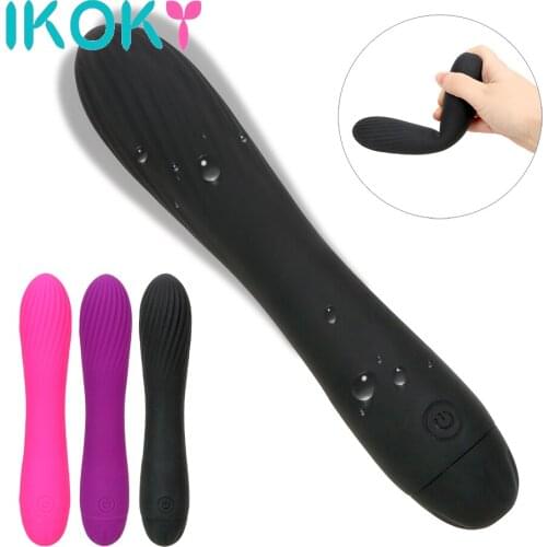 IKOKY Vagina Clitoris Stimulate Dildo Vibrator 7 Speed Sex Toys for Woman G-spot Orgasm Massage Magic Wand Strong Vibration