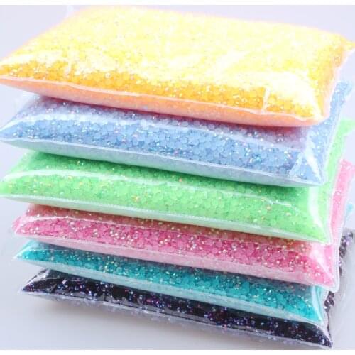 Jelly AB Colors 5mm 30000pcs Resin Rhinestones 3D Nail Gems Flatback Round Glue On Stones Appliques For Craft DIY Nail Art