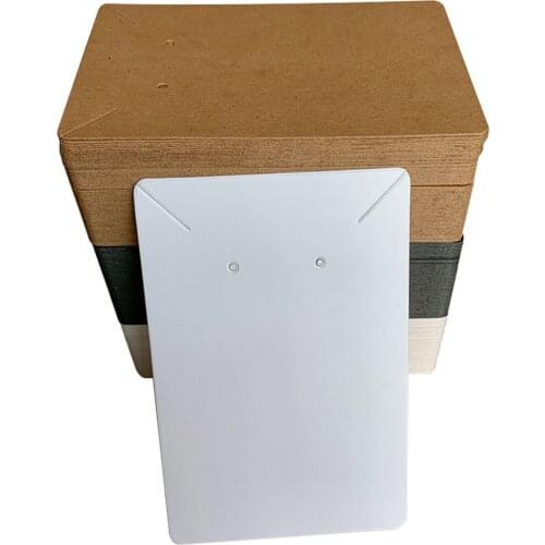 DoreenBeads Vintage Black White Card Kraft Paper Jewelry Display Card Earrings Necklace Packaging Card 6*9cm ,1 Packet (100PCs)