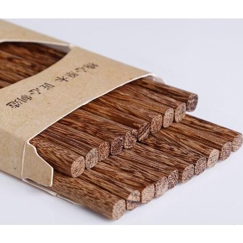 Chinese Natural Solid wood redwood logs Health Without Lacquer Wax Tableware Dinnerware Hashi Sushi Chopsticks 10pair/lot